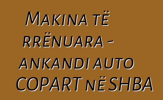 Makina të rrënuara - ankandi auto COPART në SHBA