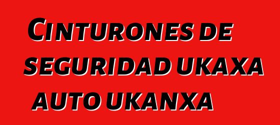 Cinturones de seguridad ukaxa auto ukanxa