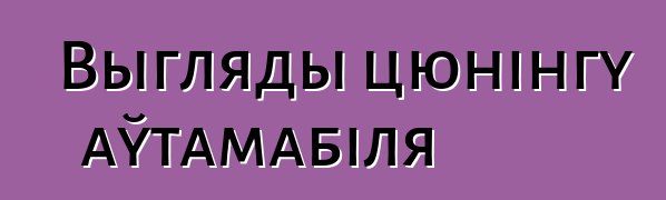 Выгляды цюнінгу аўтамабіля