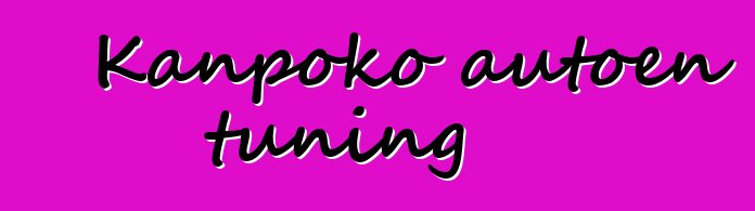 Kanpoko autoen tuning