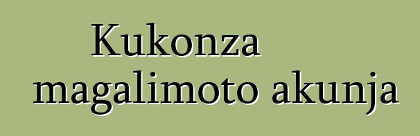 Kukonza magalimoto akunja