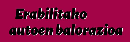 Erabilitako autoen balorazioa