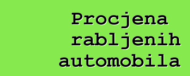 Procjena rabljenih automobila