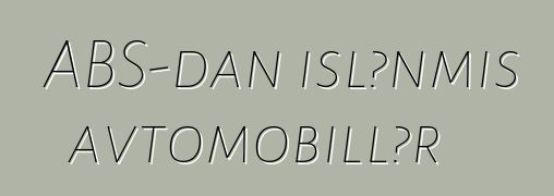 ABŞ-dan işlənmiş avtomobillər