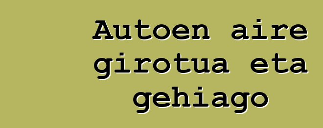 Autoen aire girotua eta gehiago