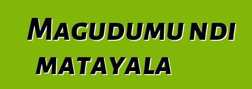 Magudumu ndi matayala