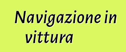 Navigazione in vittura