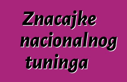 Značajke nacionalnog tuninga