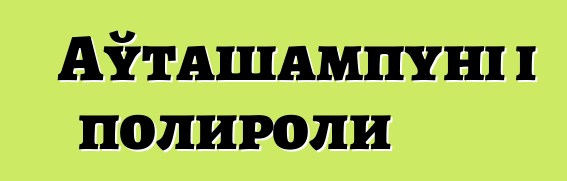 Аўташампуні і полироли