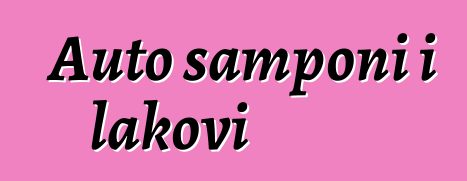 Auto šamponi i lakovi