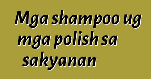 Mga shampoo ug mga polish sa sakyanan