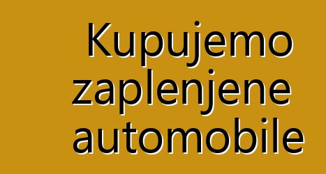 Kupujemo zaplenjene automobile