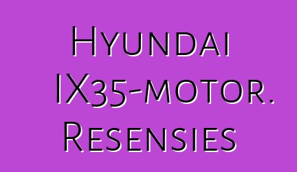 Hyundai IX35-motor. Resensies
