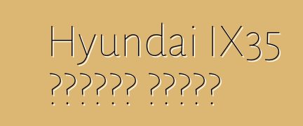Hyundai IX35 গাড়ি। রিভিউ