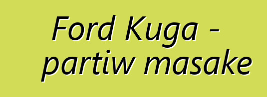 Ford Kuga - partiw masakɛ