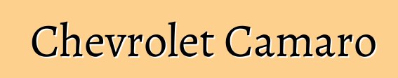 Chevrolet Camaro