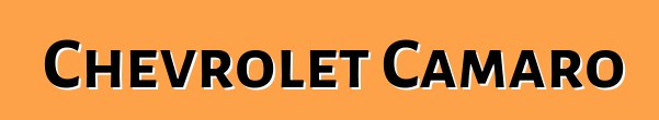 Chevrolet Camaro