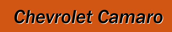 Chevrolet Camaro
