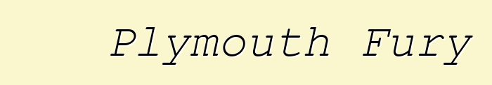Plymouth Fury