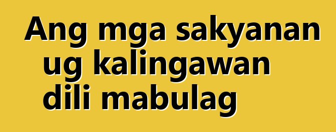Ang mga sakyanan ug kalingawan dili mabulag