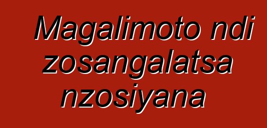 Magalimoto ndi zosangalatsa nzosiyana