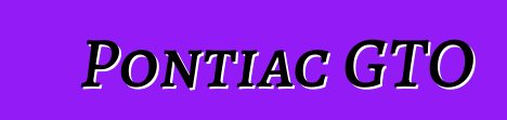 Pontiac GTO