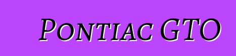 Pontiac GTO