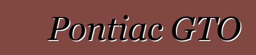Pontiac GTO