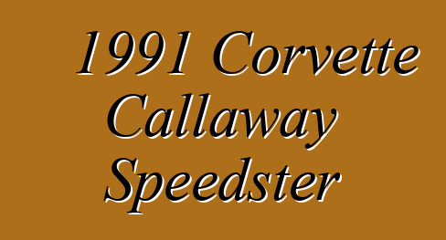 1991 Corvette Callaway Speedster