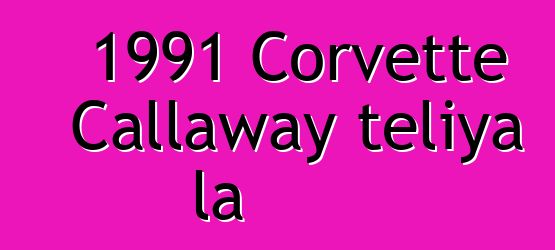 1991 Corvette Callaway teliya la