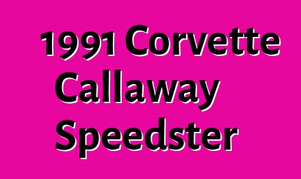 1991 Corvette Callaway Speedster