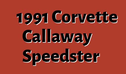 1991 Corvette Callaway Speedster