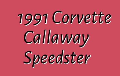1991 Corvette Callaway Speedster