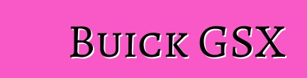 Buick GSX