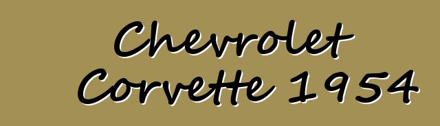 Chevrolet Corvette 1954