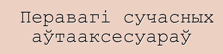 Перавагі сучасных аўтааксесуараў