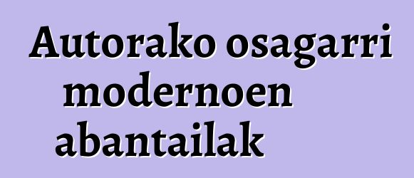 Autorako osagarri modernoen abantailak