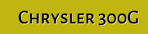 Chrysler 300G