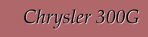 Chrysler 300G