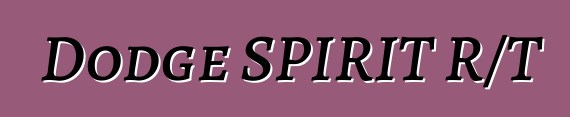 Dodge SPIRIT R/T