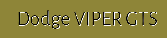 Dodge VIPER GTS