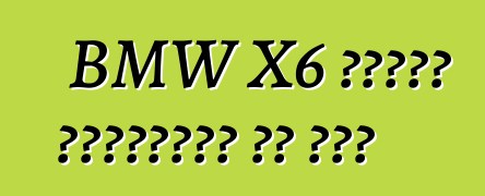 BMW X6 ከአሜሪካ አስተማማኝነት እና ምቾት