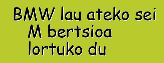 BMW lau ateko sei M bertsioa lortuko du