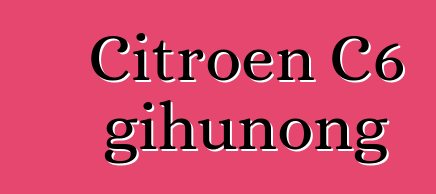 Citroen C6 gihunong