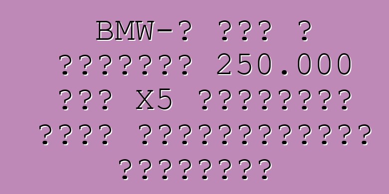 BMW-ն հետ է կանչում 250.000 հատ X5 քրոսովեր ղեկի անսարքության պատճառով
