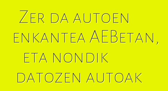 Zer da autoen enkantea AEBetan, eta nondik datozen autoak