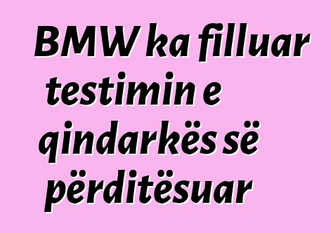 BMW ka filluar testimin e qindarkës së përditësuar