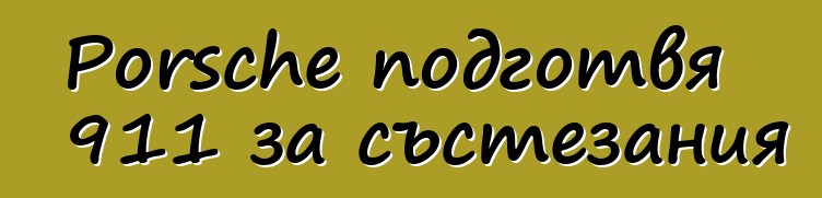 Porsche подготвя 911 за състезания