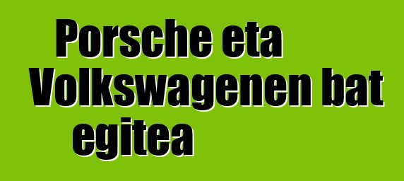 Porsche eta Volkswagenen bat egitea