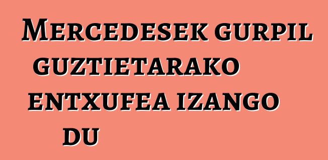 Mercedesek gurpil guztietarako entxufea izango du